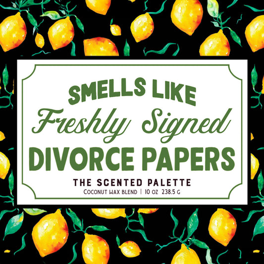 Divorce Papers Custom Candle