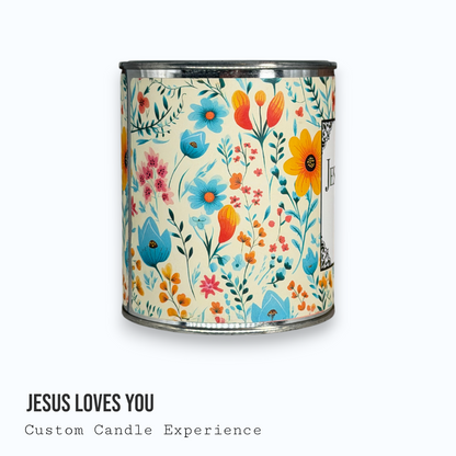 Jesus Loves You Custom Candle