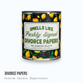 Divorce Papers Custom Candle